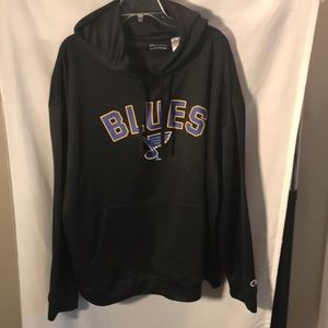 NWOT Hockey Blues mens size 2XL hooded pullover
